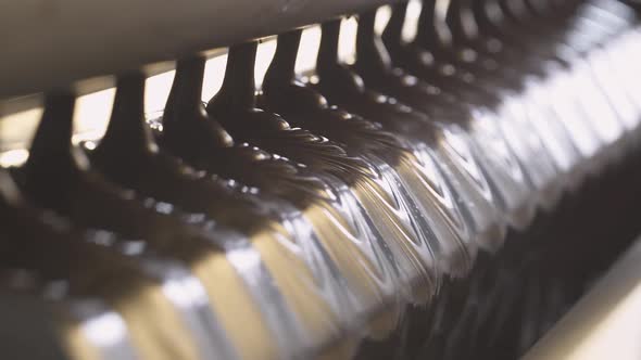 Сhocolate Factory, Production of Sweets and Desserts, View of Chocolates Tranported on Conveyor alt