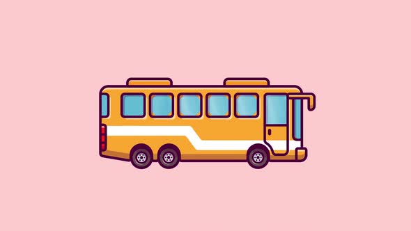 School bus animation