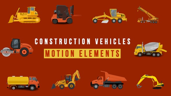 Construction vehicles elements pack