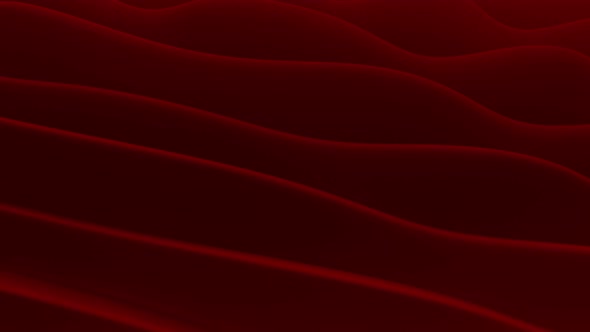 3D Abstract Waves Red Background 4K