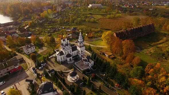 Aerial view of the Temple in Bagrationovsk alt