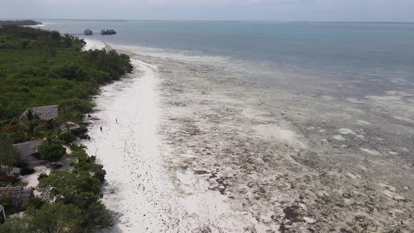 Ocean Near the Coast of Zanzibar Island Tanzania Slow Motion alt