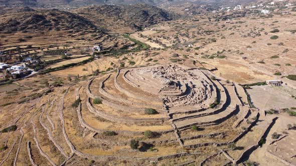 Archaeological Site of Skarkos - early Bronze Age settlement on the Ios island, Cyclades, Greece alt