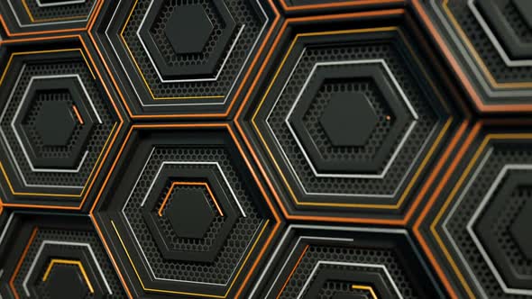 3D Hexagon Background