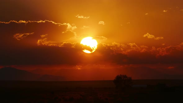 Beautiful Red Sunset Timelapse alt
