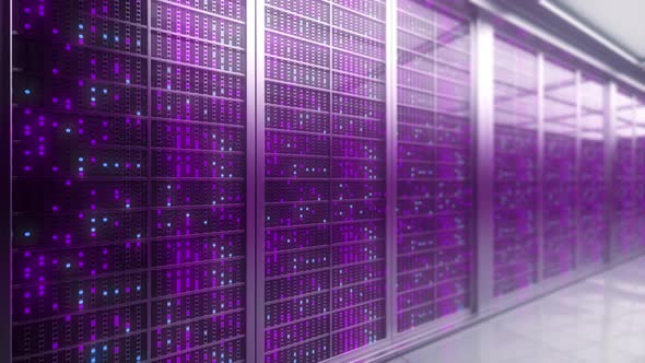 Server racks in server interior room alt