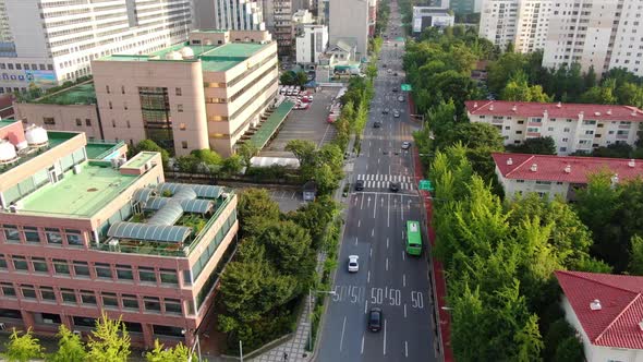 Seoul Yangcheon Gu Mok Dong City Street Traffic