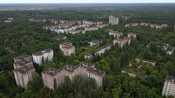 Aerial view of Chernobyl Ukraine exclusion zone Zone of high radioactivity