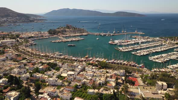 Aerial view of Bodrum. alt