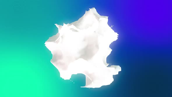 Digital Milk. White, Strange And Unknown Digital Liquid Material Object in a middle of the screen. alt