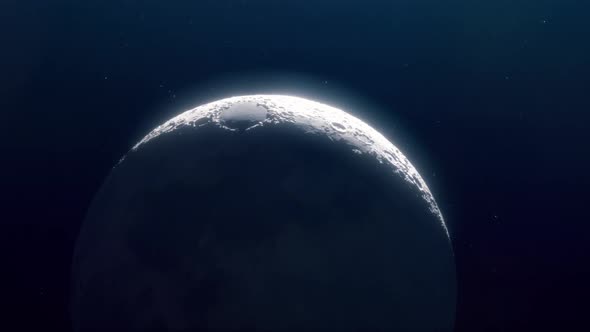 Cinematic Reveal of the Moon