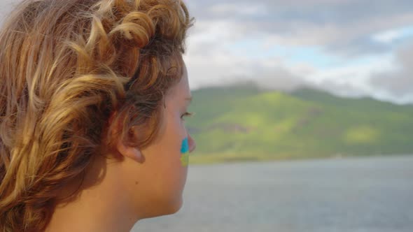 Portrait of a Refugee Boy From Ukraine alt