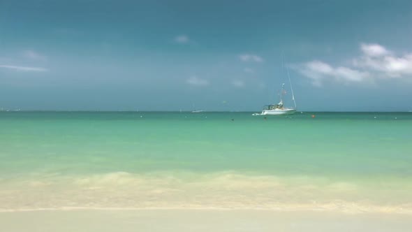 Sailboat on North Beach, Miami, Florida, United States. alt