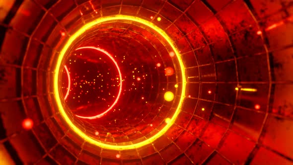 Seamless Loop Motion Graphics Of Flying Into Swirl Circle Energy Tunnel