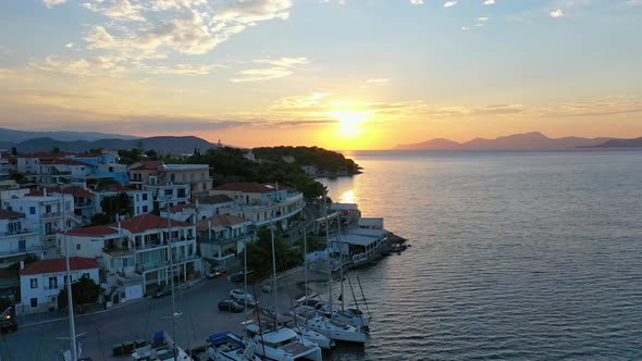 Aerial View of Ermioni Greece  Drone Videography alt