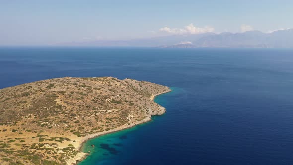 Aerial View of Kalydon Island, Crete, Greece