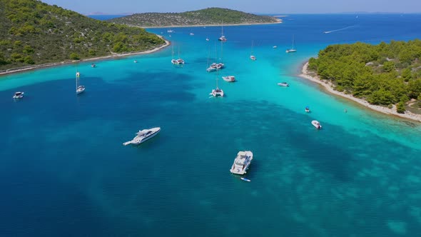 Beautiful Bay with Sailing Boat alt