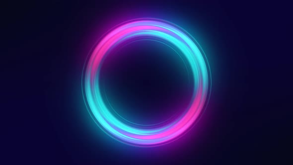 Abstract colorful  glowing Circle Round animation
