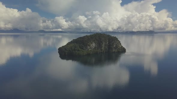 Scenic tiny island