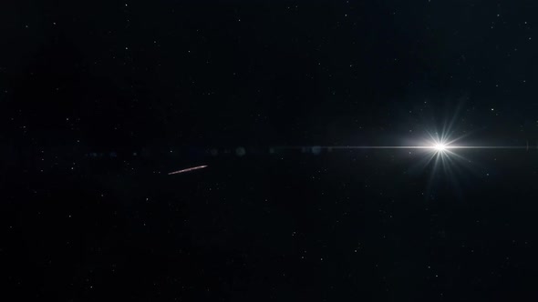 Asteroid Oumuamua Travelling Through Space