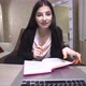 Student Girl Speak Looking at Laptop Language Course Class with Online Teacher