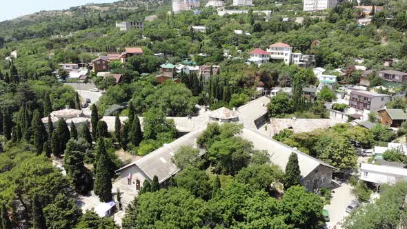 View of the Foros Resort Town From a Height