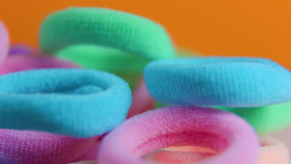 Purple Pink and Violet Rotating Close Up Many Rubber Bands alt