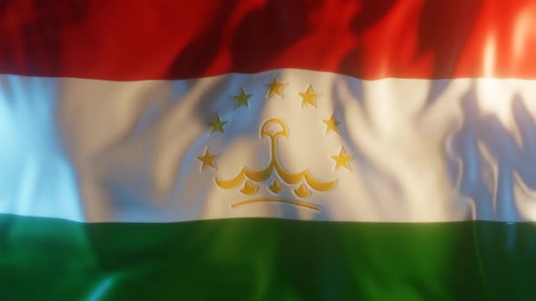 Tajikistan Flag with Edge Bump