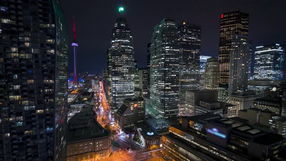 Toronto Canada Night City Skyline