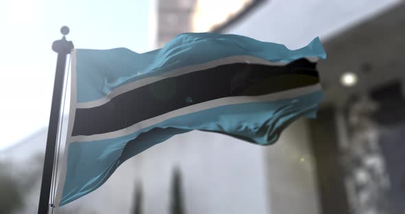 Botswana national flag. Botswana country waving flag alt