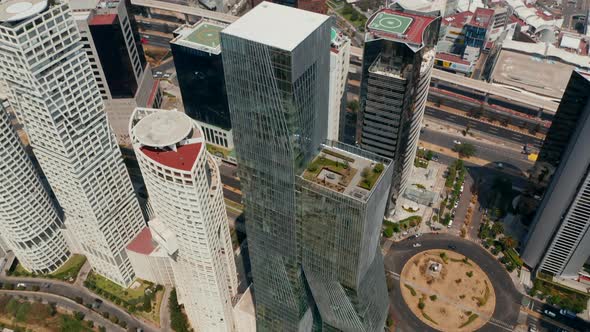 Aerial Drone View of Paradox Torre Building and Surrounding Skyscrapers alt