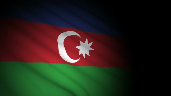 Azerbaijan Flag Blowing in Wind alt