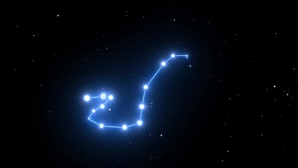 Scorpio Constellation On A Beautiful Starry Night Background alt