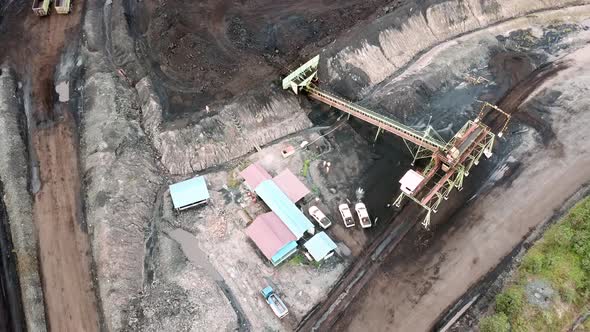 Port Service at Coal Mining Aerial View