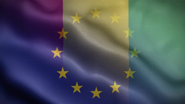EU Guinea Flag Loop Background 4K
