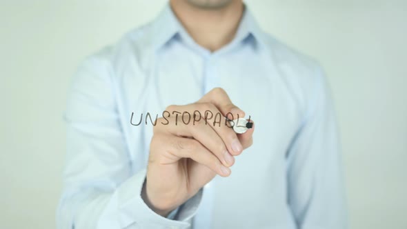 Unstoppable, Writing On Transparent Screen alt