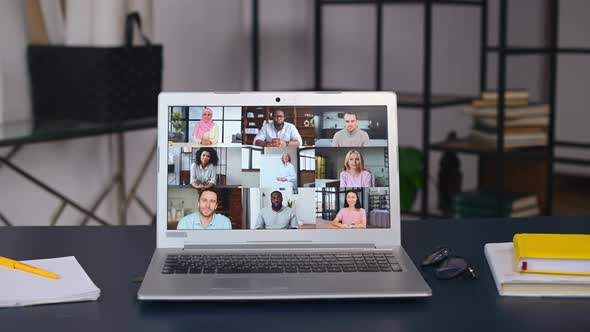 Online Meeting of Diverse Work Team alt