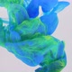 Liquid Abstractions the Dissolution of Blue Yellow and Green Paint in Water - VideoHive Item for Sale