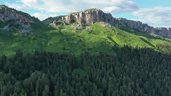 Summer Landscape in Caucasus Mountains alt