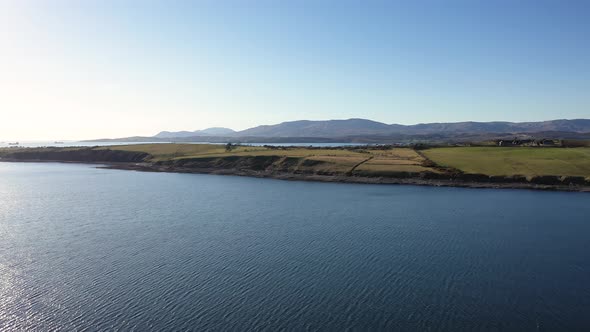 Aerial View of the Amazing Rocky Coast at Ballyederland By St Johns Point in County Donegal  Ireland alt