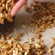 Pooring Walnut Kernels Into The Ceramic Bowl - VideoHive Item for Sale