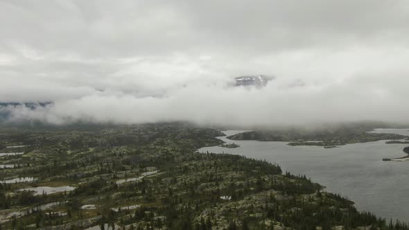Beautiful View of Scenic Lake, Islands and Forest alt