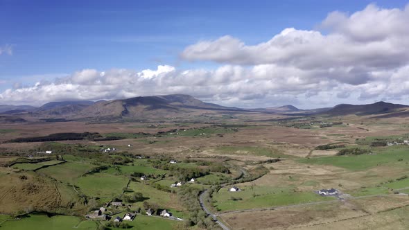 Aerial View of Green Farmland in Ireland