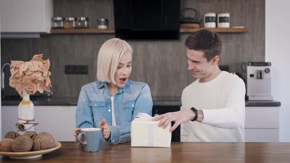 Young Beautiful Couple at Home in the Kitchen alt