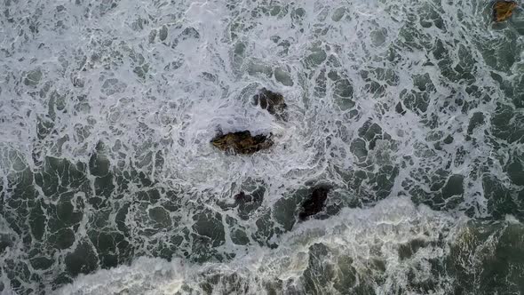 Epic Storm Texture at Sea Filmed on a Drone in the Sunset alt
