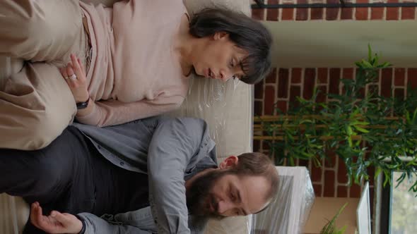 Vertical Video Life Partners Feeling Exhausted About Moving in and Decorating alt