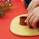 Christmas baking, little girl sculpts festive Christmas gingerbread cookies. - VideoHive Item for Sale