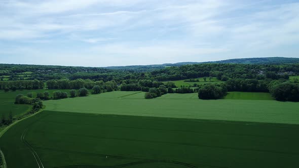 French Vexin Regional Natural Park seen from the sky alt