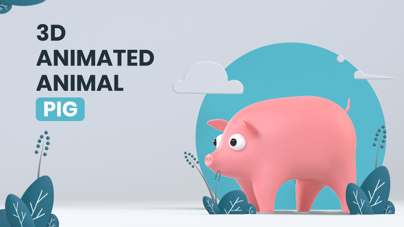 3D Animated Animal - Pig