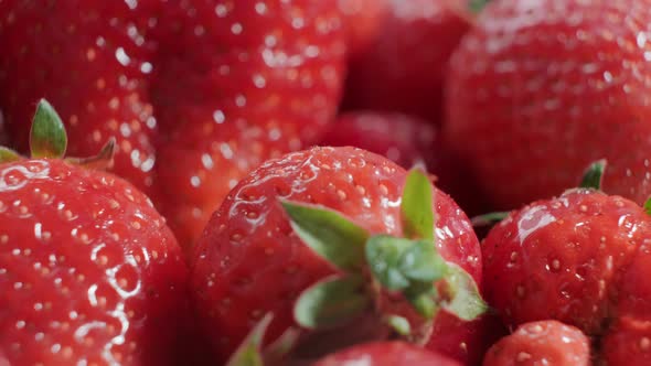 Ripe fresh strawberries close up.  Organic ripe strawberry. Concept of hygiene, diet and healthy